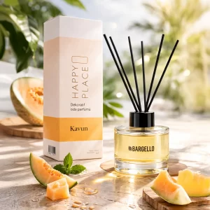 Happy Place Bargello diffuseur de parfum d’intérieur 120 ml senteur melon dans une ambiance douce et chaleureuse