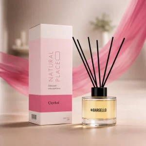 Natural Place Bargello parfum d’intérieur 120 ml senteur florale avec diffuseur à bâtonnets noirs
