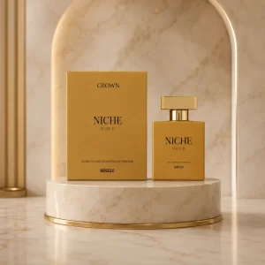 Bargello Niche Crown Extrait de Parfum 100 ml inspiré de Arabian Tonka avec flacon doré et coffret luxe