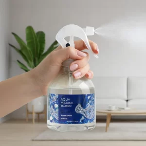 Bargello Aqua Marine Home Spray 485 ml parfum d’ambiance marin dans un intérieur lumineux et moderne